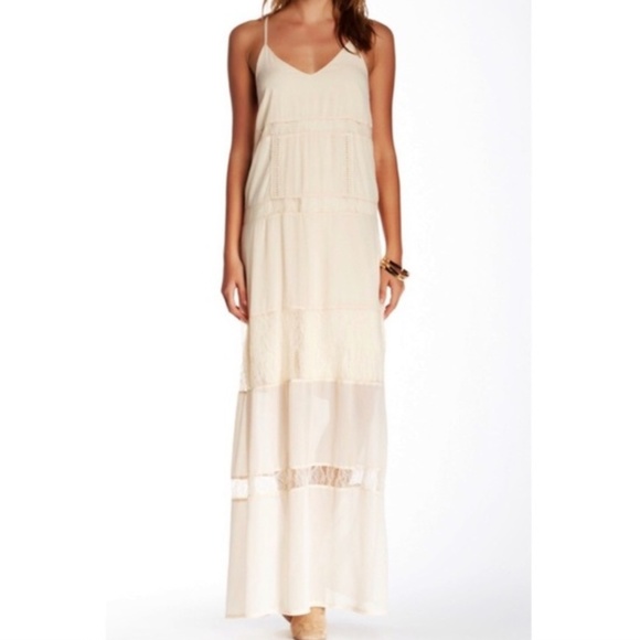 NWOT ASTR Beige Beach Summer Maxi Dress - Picture 1 of 8